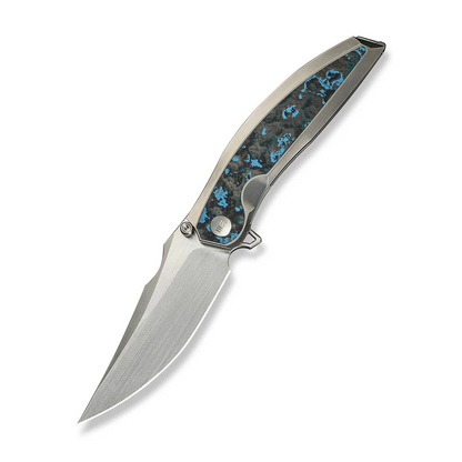 WE Knife Co., Ltd™ Quinseris Frame Lock WE23093-4 6AL4V Titanium and Arctic Storm Fat Carbon Fiber M390 Stainless Steel Pocket Knife