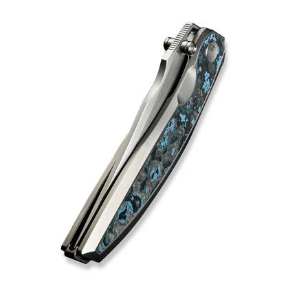 WE Knife Co., Ltd™ Quinseris Frame Lock WE23093-4 6AL4V Titanium and Arctic Storm Fat Carbon Fiber M390 Stainless Steel Pocket Knife