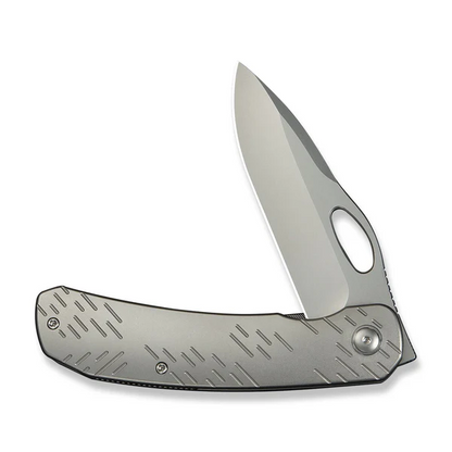 WE Knife Co., Ltd™ Inmate Frame Lock WE23096B-1 Gray 6AL4V Titanium CPM 20CV Stainless Steel Pocket Knife