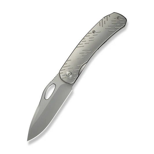 WE Knife Co., Ltd™ Inmate Frame Lock WE23096B-1 Gray 6AL4V Titanium CPM 20CV Stainless Steel Pocket Knife