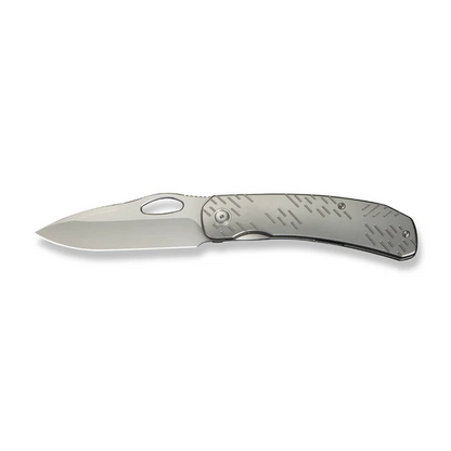 WE Knife Co., Ltd™ Inmate Frame Lock WE23096B-1 Gray 6AL4V Titanium CPM 20CV Stainless Steel Pocket Knife