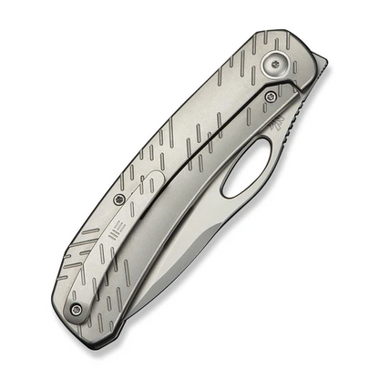 WE Knife Co., Ltd™ Inmate Frame Lock WE23096B-1 Gray 6AL4V Titanium CPM 20CV Stainless Steel Pocket Knife