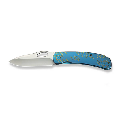 WE Knife Co., Ltd™ Inmate Frame Lock WE23096B-3 Blue Anodized 6AL4V Titanium CPM 20CV Stainless Steel Pocket Knife