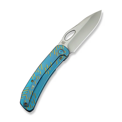 WE Knife Co., Ltd™ Inmate Frame Lock WE23096B-3 Blue Anodized 6AL4V Titanium CPM 20CV Stainless Steel Pocket Knife