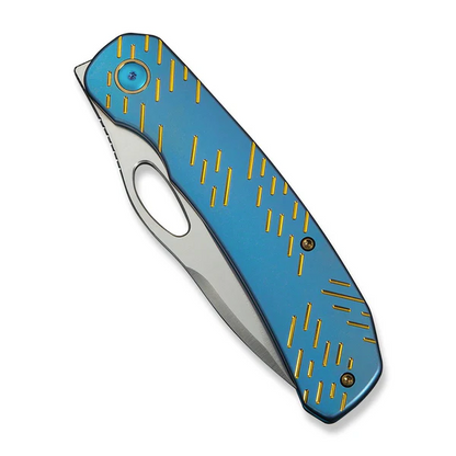 WE Knife Co., Ltd™ Inmate Frame Lock WE23096B-3 Blue Anodized 6AL4V Titanium CPM 20CV Stainless Steel Pocket Knife