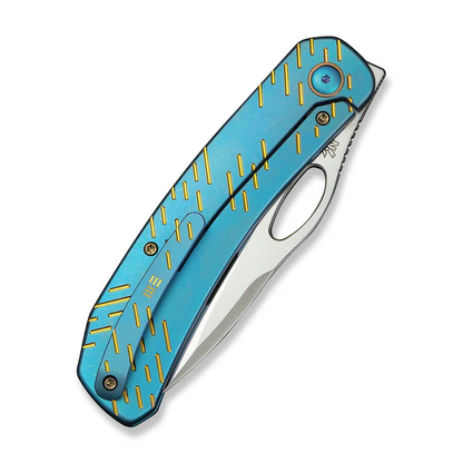 WE Knife Co., Ltd™ Inmate Frame Lock WE23096B-3 Blue Anodized 6AL4V Titanium CPM 20CV Stainless Steel Pocket Knife
