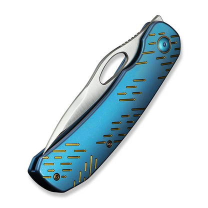WE Knife Co., Ltd™ Inmate Frame Lock WE23096B-3 Blue Anodized 6AL4V Titanium CPM 20CV Stainless Steel Pocket Knife