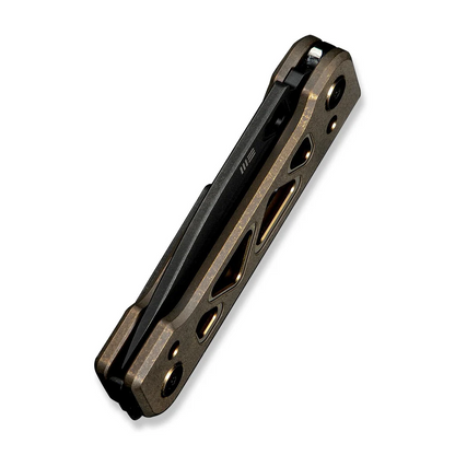 WE Knife Co., Ltd™ Tyro Superlock WE24001-3 Bronze & Golden Anodized 6AL4V Titanium CPM 20CV Stainless Steel Pocket Knife