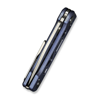WE Knife Co., Ltd™ Tyro Superlock WE24001-4 Blue Anodized 6AL4V Titanium CPM 20CV Stainless Steel Pocket Knife