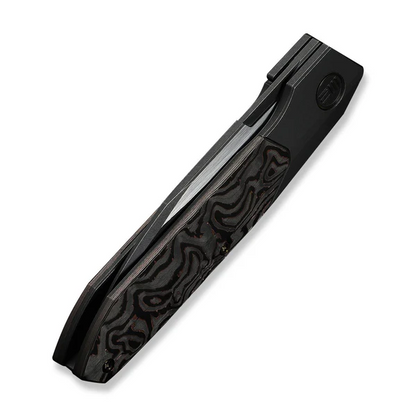 WE Knife Co., Ltd™ Brr15 Bolster Lock WE24007-1 Copper Foil Carbon Fiber and Black Anodized 6AL4V Titanium M390 Stainless Steel Pocket Knife