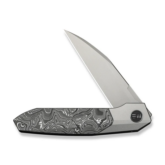 WE Knife Co., Ltd™ Brr15 Bolster Lock WE24007-2 Aluminum Carbon Fiber and Gray 6AL4V Titanium M390 Stainless Steel Pocket Knife