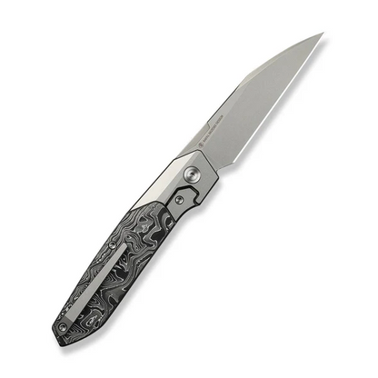 WE Knife Co., Ltd™ Brr15 Bolster Lock WE24007-2 Aluminum Carbon Fiber and Gray 6AL4V Titanium M390 Stainless Steel Pocket Knife
