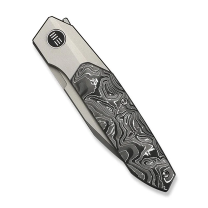 WE Knife Co., Ltd™ Brr15 Bolster Lock WE24007-2 Aluminum Carbon Fiber and Gray 6AL4V Titanium M390 Stainless Steel Pocket Knife