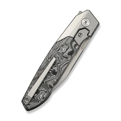 WE Knife Co., Ltd™ Brr15 Bolster Lock WE24007-2 Aluminum Carbon Fiber and Gray 6AL4V Titanium M390 Stainless Steel Pocket Knife