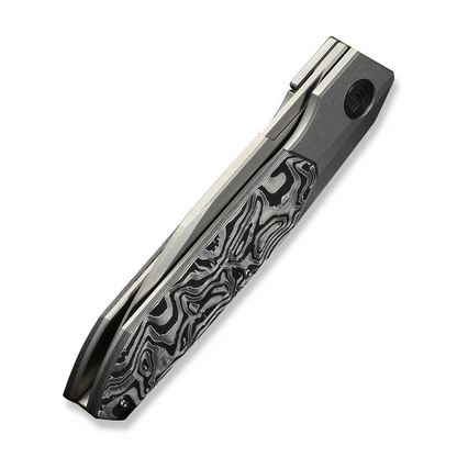 WE Knife Co., Ltd™ Brr15 Bolster Lock WE24007-2 Aluminum Carbon Fiber and Gray 6AL4V Titanium M390 Stainless Steel Pocket Knife