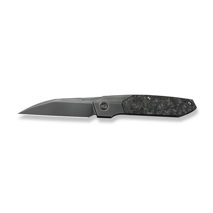 WE Knife Co., Ltd™ Brr15 Bolster Lock WE24007-3 Shredded Carbon Fiber and Dark Gray 6AL4V Titanium M390 Stainless Steel Pocket Knife