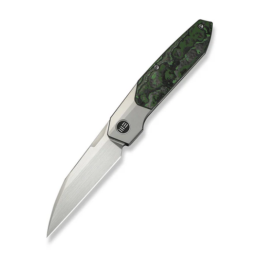 WE Knife Co., Ltd™ Brr15 Bolster Lock WE24007-4 Jungle Wear FatCarbon Fiber and Gray 6AL4V Titanium M390 Stainless Steel Pocket Knife