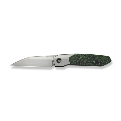 WE Knife Co., Ltd™ Brr15 Bolster Lock WE24007-4 Jungle Wear FatCarbon Fiber and Gray 6AL4V Titanium M390 Stainless Steel Pocket Knife