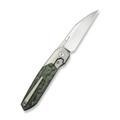 WE Knife Co., Ltd™ Brr15 Bolster Lock WE24007-4 Jungle Wear FatCarbon Fiber and Gray 6AL4V Titanium M390 Stainless Steel Pocket Knife