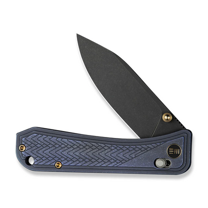 WE Knife Co., Ltd™ Bougie Banter Crossbar Lock WE24009-1 Blue Anodized 6AL4V Titanium CPM S45VN Stainless Steel Pocket Knife