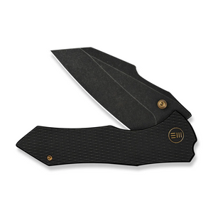 WE Knife Co., Ltd™ High-Fin XL Liner Lock WE24010-1 Black Anodized 6AL4V Titanium CPM 20CV Stainless Steel Pocket Knife