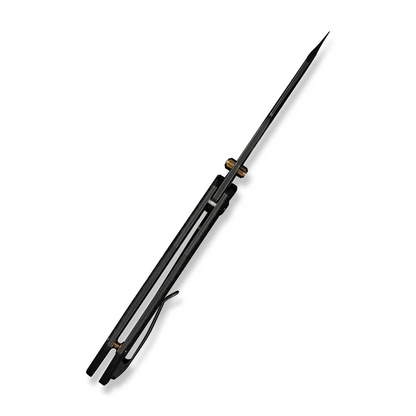 WE Knife Co., Ltd™ High-Fin XL Liner Lock WE24010-1 Black Anodized 6AL4V Titanium CPM 20CV Stainless Steel Pocket Knife