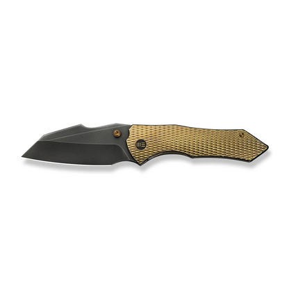 WE Knife Co., Ltd™ High-Fin XL Liner Lock WE24010-3 Golden Anodized 6AL4V Titanium CPM 20CV Stainless Steel Pocket Knife