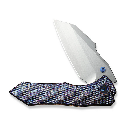 WE Knife Co., Ltd™ High-Fin XL Liner Lock WE24010-5 Flamed 6AL4V Titanium CPM 20CV Stainless Steel Pocket Knife
