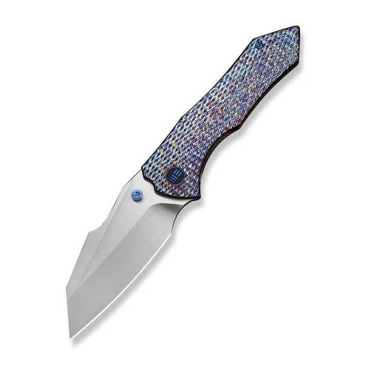 WE Knife Co., Ltd™ High-Fin XL Liner Lock WE24010-5 Flamed 6AL4V Titanium CPM 20CV Stainless Steel Pocket Knife