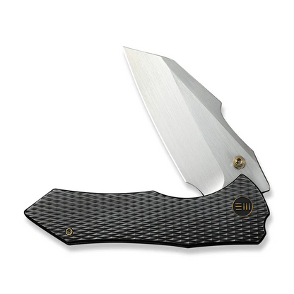 WE Knife Co., Ltd™ High-Fin XL Liner Lock WE24010-6 Polished Gray 6AL4V Titanium CPM 20CV Stainless Steel Pocket Knife