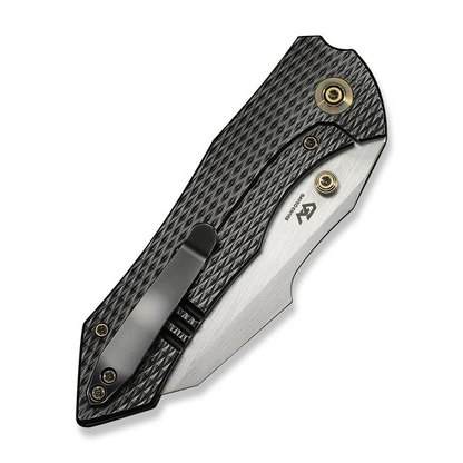 WE Knife Co., Ltd™ High-Fin XL Liner Lock WE24010-6 Polished Gray 6AL4V Titanium CPM 20CV Stainless Steel Pocket Knife