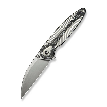 WE Knife Co., Ltd™ Zenthra Frame Lock WE24021C-4 Polished 6AL4V Titanium and Aluminum Foil Carbon Fiber M390 Stainless Steel Pocket Knife