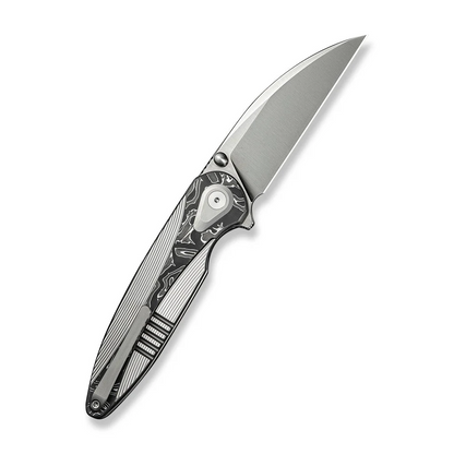 WE Knife Co., Ltd™ Zenthra Frame Lock WE24021C-4 Polished 6AL4V Titanium and Aluminum Foil Carbon Fiber M390 Stainless Steel Pocket Knife