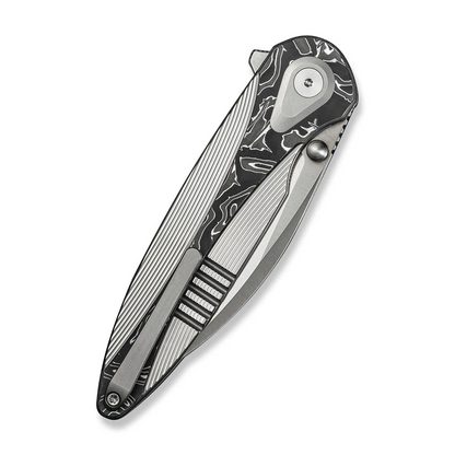 WE Knife Co., Ltd™ Zenthra Frame Lock WE24021C-4 Polished 6AL4V Titanium and Aluminum Foil Carbon Fiber M390 Stainless Steel Pocket Knife