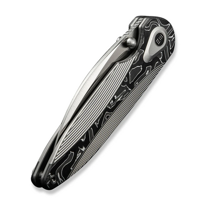 WE Knife Co., Ltd™ Zenthra Frame Lock WE24021C-4 Polished 6AL4V Titanium and Aluminum Foil Carbon Fiber M390 Stainless Steel Pocket Knife