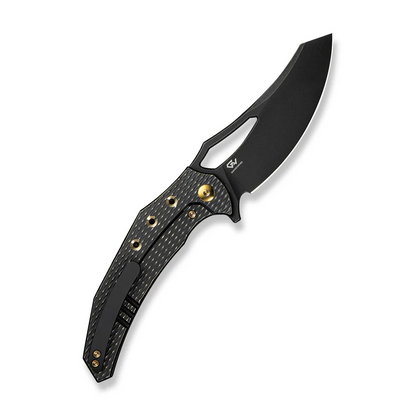 WE Knife Co., Ltd™ Epaulette Frame Lock WE24024-1 Black Anodized 6AL4V Titanium M390 Stainless Steel Pocket Knife