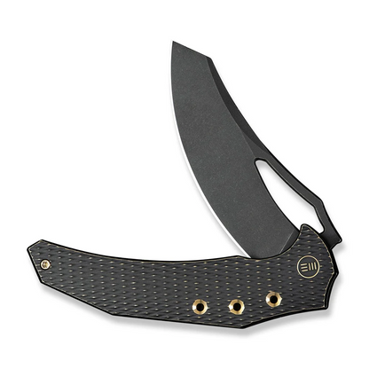 WE Knife Co., Ltd™ Epaulette Frame Lock WE24024-1 Black Anodized 6AL4V Titanium M390 Stainless Steel Pocket Knife