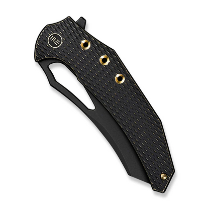 WE Knife Co., Ltd™ Epaulette Frame Lock WE24024-1 Black Anodized 6AL4V Titanium M390 Stainless Steel Pocket Knife