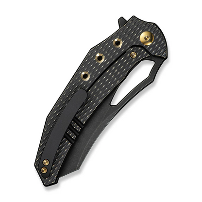 WE Knife Co., Ltd™ Epaulette Frame Lock WE24024-1 Black Anodized 6AL4V Titanium M390 Stainless Steel Pocket Knife