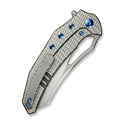 WE Knife Co., Ltd™ Epaulette Frame Lock WE24024-3 Bead-blasted 6AL4V Titanium M390 Stainless Steel Pocket Knife
