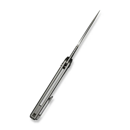 WE Knife Co., Ltd™ Sylox Button Lock WE24027-4 Polished 6AL4V Titanium and Mother-of-Pearl M390 Stainless Steel Pocket Knife