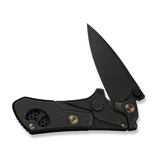 WE Knife Co., Ltd™ NexoMorph Button Lock Push Knife WE24037B-1 Black Anodized 6AL4V Titanium M390 Stainless Steel Knife