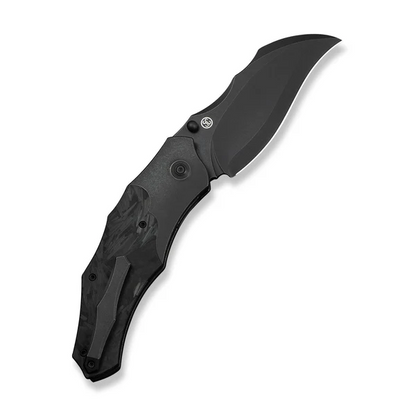 WE Knife Co., Ltd™ Orc Boss Liner Lock WE24042-1 Shredded Carbon Fiber and Black Stonewashed 6AL4V Titanium CPM 20CV Stainless Steel Pocket Knife