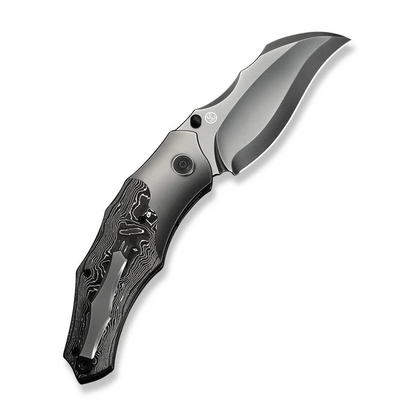 WE Knife Co., Ltd™ Orc Boss Liner Lock WE24042-3 Aluminum Carbon Fiber and Polished 6AL4V Titanium CPM 20CV Stainless Steel Pocket Knife