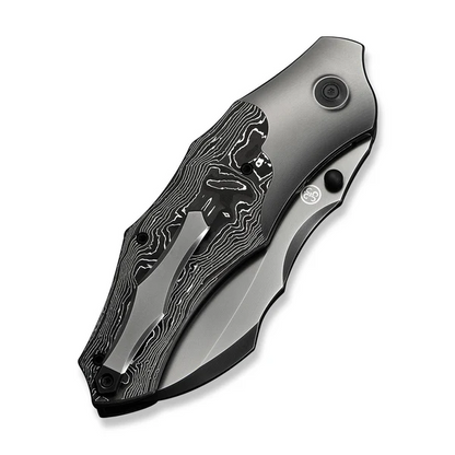 WE Knife Co., Ltd™ Orc Boss Liner Lock WE24042-3 Aluminum Carbon Fiber and Polished 6AL4V Titanium CPM 20CV Stainless Steel Pocket Knife