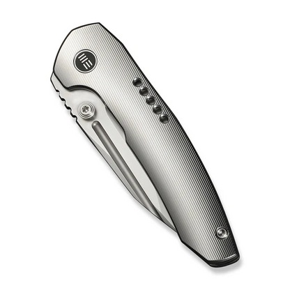WE Knife Co., Ltd™ Micro Trogon Frame Lock WE24043-2 Satin Polished 6AL4V Titanium M390 Stainless Steel Pocket Knife