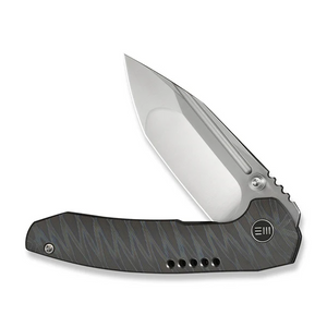 WE Knife Co., Ltd™ Micro Trogon Frame Lock WE24043-3 Tiger Stripe Flamed 6AL4V Titanium M390 Stainless Steel Pocket Knife