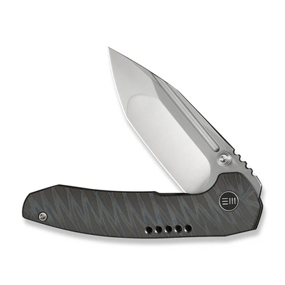 WE Knife Co., Ltd™ Micro Trogon Frame Lock WE24043-3 Tiger Stripe Flamed 6AL4V Titanium M390 Stainless Steel Pocket Knife