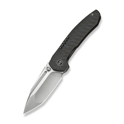 WE Knife Co., Ltd™ Micro Trogon Frame Lock WE24043-3 Tiger Stripe Flamed 6AL4V Titanium M390 Stainless Steel Pocket Knife