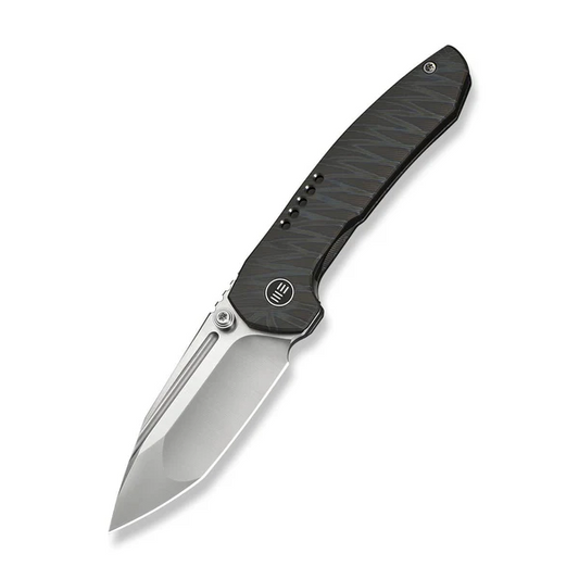 WE Knife Co., Ltd™ Micro Trogon Frame Lock WE24043-3 Tiger Stripe Flamed 6AL4V Titanium M390 Stainless Steel Pocket Knife